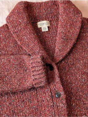 Denim & Supply Ralph Lauren Women's Heavy Chunky Knit Wool Silk Cowl Cardigan XL